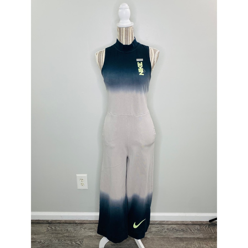 Nike Ombre Crop Wide Leg Jumpsuit Women Size XS Street Style Athleisure Casual